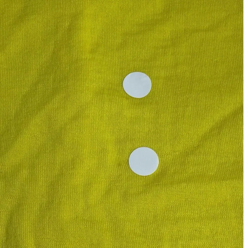 Escada Chartreuse Knit Cardigan Gold Buttons Italy Quiet Luxury L - Picture 9 of 9